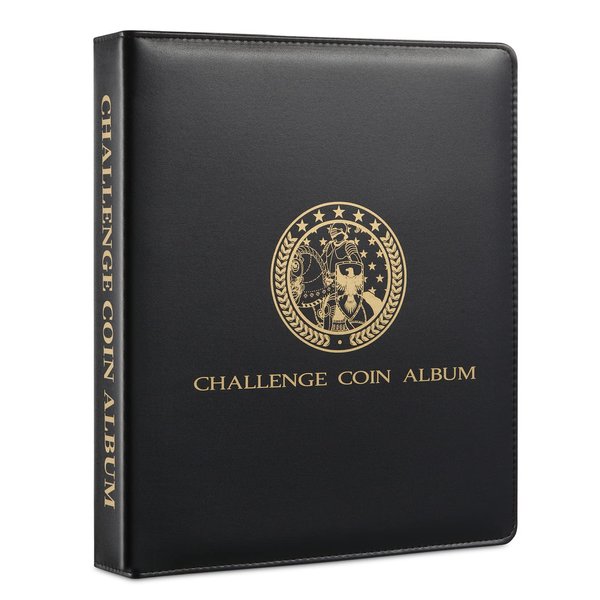 MUDOR Challenge Coin Collection Holder Album for Collectors, Military Challenge Coin Collection Book, Challenge Coin Display Holds 114 Coins, Medallions, Badges, Tokens, Casino Chips