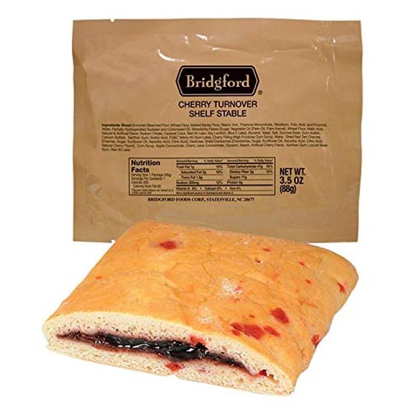 Bridgford Cherry Turnover - MRE Survival Food Storage Ready To Eat Meals - 3 Pack …