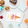 EUDOSI Ice Cream Birthday Party Invitations Supplies Fill-In Set of 20 with Envelopes Here's the Scoop Cone Birthday Bash Invites Cards, Double Sided