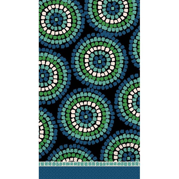 Mosaic Melody Guest Towels Party Disposable Tableware and Supply, Paper, 2 Ply, 8" x 4", Pack of 16.