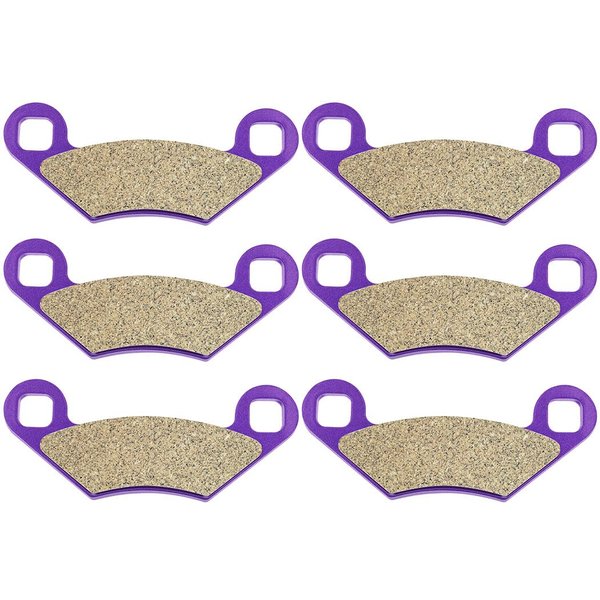 OCPTY Brake Pads Fit for Polaris Predator 500 2003 2004 2005 2006 2007, for Polaris Predator 500 Troy Lee Edition 2004 2005 2006, Front and Rear (Carbon Fiber)