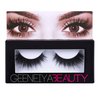 Geeneiya Mink Lashes Fluffy 5D Natural Look Mink Eyelashes Wispy Cat Eye Lashes D Curl False Eyelashes Reusable Strip 20mm Fake Lashes