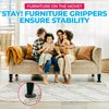 Stay! Anti Slip Furniture Pads - Round Furniture Stoppers to Prevent Sliding for Hardwood Floors and Carpets - Non Skid Chair and Couch Slide Stopper - Floor Protector Gripper Feet, Set of 4 (3 Inch)