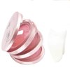 3 Layers Eyelash Storege Box with Mirror Circle Eyelash Holder Case with Lashes Trays & New Lash Clip Applicator Eye Makeup Tool for Women Girls Travel Case Pink