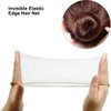 （30Pcs）2 colors Elastic Edge Mesh Invisible Hair Nets Hair Bun Holder for Ballet Dance (yellow)