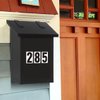 4 inch Adhesive Numbers for Mailbox, House Numbers, Reflective Number Sticker, Mailbox Decals, Address Number, Trash Cans Decal, for Outside (Black/White)