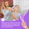 RHOS Hair Brush for Women,Men and Kids-Detangler Brush for Curly,Thick,Short,Thin Hair,Wet Dry Detangling Hair Brush for Smoothing,Anti Breakage-Hair Brush without Ball Tips(Purple)