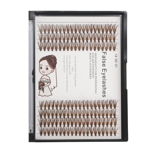 Bodermincer Brown Eyelash Extension 20D Cluster Soft Faux Mink False Eyelashes Natural Soft Natural Individual Eyelashes (10mm, Brown)