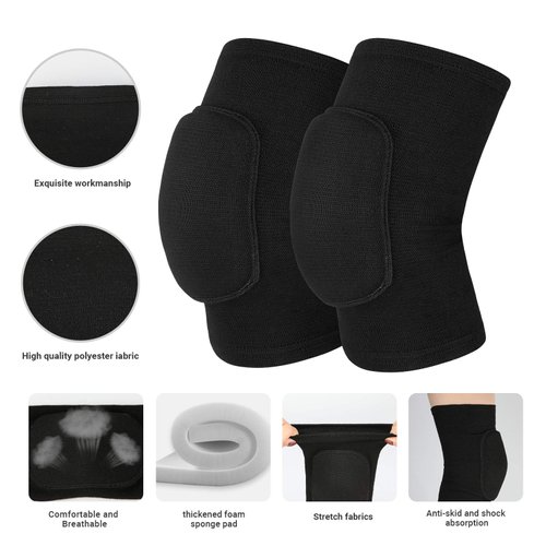 JMOKA Non-Slip Knee Brace Soft Knee Pads Breathable Knee Compression Sleeve for Dance Wrestling Volleyball Basketball Running Football Jogging Cycling Arthritis Relief Meniscus Tear for Women Men (M)