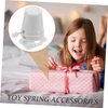 Yardenfun Craft Essential Wind-Up Toy Movement Mechanism - 6pcs Clockwork DIY Parts for White Walking Feet for Artistic Creations Wind Up Mechanisms for Easter Eggs Small Wind Up Toys for