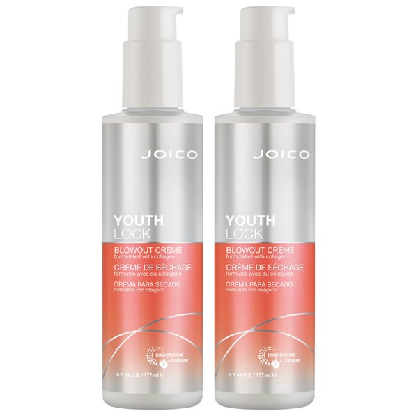 Joico YouthLock Blowout Crème Formulated with Collagen | Youthful Body and Bounce | Strengthen and Protect Hair | Boost Shine