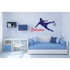 Custom Name Soccer Player Wall Decal - Soccer Wall Sticker - Soccer Ball Wall Decor - Soccer Name Wall Decal - Wall Decal for Home Nursery Decoration (Wide 40"x18" Height Inches)