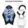Blue Wings Barber Pattern Barber Cape, Hair Stylist Salon Haircut Gown, Hair Cutting Apron with Adjustable Closure, Professional Salon Cutting Barber Skirt