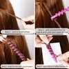 50 Pack Plastic Spiral Hair Perm Rods - Hairdressing Styling Curling Rods for Women and Girls