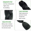 Braiding Hair Extensions 24 Inch, Kanekalon Jumbo Braid, High Temperature Synthetic Fiber Hair Extensions for Box Braids Braiding Hair (2 PCS/Lot, Black Color)