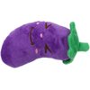 LNYMZD Purple Eggplant Squeaky Toys Cute Fruits Vegetables Plush Puppy Chew Soft Toy, Pet Supplies