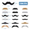 Ysanciuu 72 Pieces Novelty Fake Mustaches,Self Adhesive Costume Accessories Halloween Fake Whisker Masquerade Party Supplies for Birthday and Performance