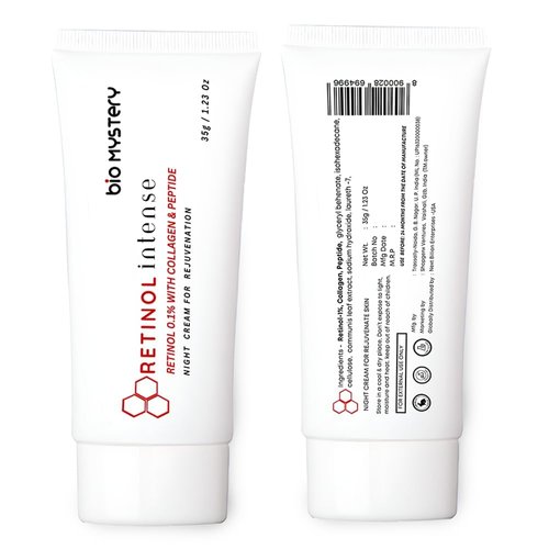 Bio Mystery Retinol 0.1 Intense Cream with Collagen & Peptide (35 Gram / 1.23 Oz)