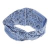 DINPREY Assorted Paisley Print Wide Bandana Knot Headbands Criss Cross Head Wrap Hair Band (4 Colors Pack B)