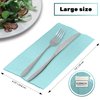 CUSINIUM [150-pack] Pastel Blue 2-Ply Dinner Napkins | Size: 15" x 17" (Unfolded), 7.5" x 4.25" (Folded)