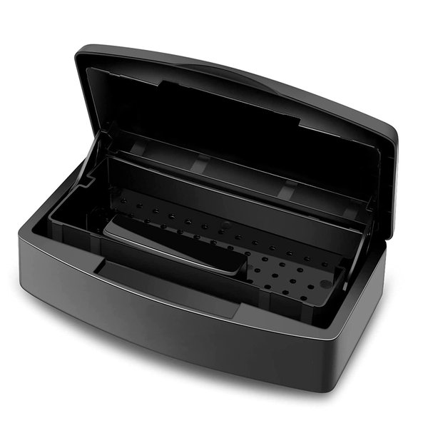 LXIANGN Nail Art Tool Sterilizer Tray,Plastic Clean Sanitizing Box Sterilizing Container Storage for Nail Tools,Tweezers,Hair Salon,Spa & Cutter Manicure Equipment