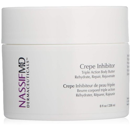 NassifMD Crepe Inhibitor Triple Action Body Butter, Repair & Rehydrate Skin, For Sagging Skin, Shea Butter, Anti Aging, Dry Skin, Moisture for Body