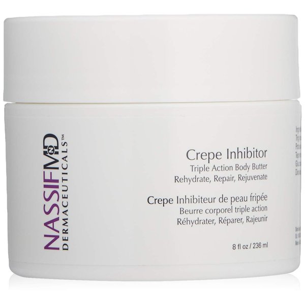 NassifMD Crepe Inhibitor Triple Action Body Butter, Repair & Rehydrate Skin, For Sagging Skin, Shea Butter, Anti Aging, Dry Skin, Moisture for Body