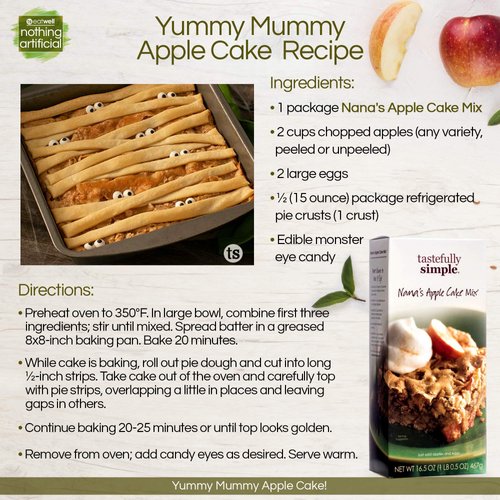 Tastefully Simple Nana's Apple Cake Mix, 16.5 Ounce