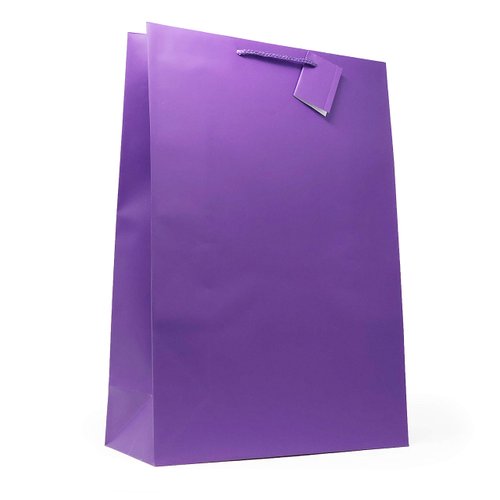 allgala 12PK Value Premium Solid Color Paper Gift Bags (17" XL-Purple-GP50083)