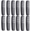 12 Pieces Quality Pocket Hair Comb & Mustache Combs for Hairdressing Comb Heat Resistant Barber Comb (Black)