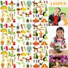 440PCS Mexican Fiesta Tattoos for Kids - Cinco de Mayo/Pool Summer Baby Shower Birthday Party Supplies Goodie Bag Stuffers Favors Cactus Chili Stickers(30 Sheet)