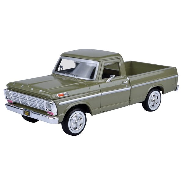 1969 Ford F-100 Pickup, Green - Motormax Premium American 79315 - 1/24 Scale Diecast Model Car by Motor Max