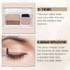 Apooliy Dual-Color Eyeshadow Palette with Applicator,Waterproof Eye Shadow,Shimmer Eye Makeup Palette,Long Lasting