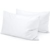 VAISHORA Travel Pillow Case 12x16 Size Set of 2 Envelope Closure Toddler Pillowcase 600 Thread Count 100% Soft Egyptian Cotton Travel Pillow Covers 12 x 16, White Solid