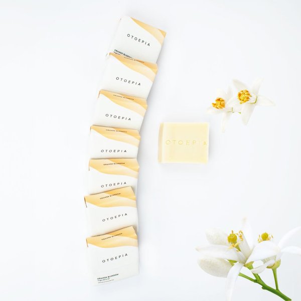 Otoepia Natural Olive Oil Soap Bars - Orange Blossom Scent Pack of 8 Bars - Moisturizing, Gentle Cleansing - Variety Pack of 8 Scents Available