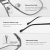 RB.Pilot Blue Light Blocking Glasses for Men Square Double Bridge Hipster Metal Frame Men Eyeglasses He Young(grayness, 0.00)