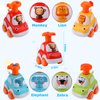 TUUYOOWK Animal Car Toys, 4 Pack Press and Go Toddler Toy Cars, Inertia Toy Cars for Toddlers 1-3, Baby Toys for 18+ Months Year Old Boy Girl's Birthday Gifts