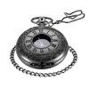 MJSCPHBJK Vintage Pocket Watch for Men Roman Numerals Scale Quartz Pocket Watches with Chain for Xmas Fathers Day Gift