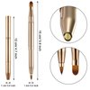TOODOO 3 Pieces Lip Brush Retractable Lipstick Liner Brush Lipstick Dual-ended Foundation Makeup Brush with Cap Travel Applicators