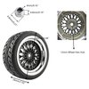 GDOOL 4PCS 12mm Hex Hub RC Cars Wheels and Tires,62mm On Road Touring Rubber Racing Rally Tires Set for 1:10 1:16 1:18 XV01 TT01 TT02B HSP 94122 94123 94103 3850 3851 FW06 16889 RC Cars(Black)