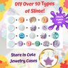 14 Pc Lovely Slime Making Kit for Kids | DIY Fluffy Glitter Slime Kit with Premade Slimes, Molds & Fun Additives | Fun Creative Play Stress-Relief Toy | Birthday Party Favors Gift for Girls & Boys