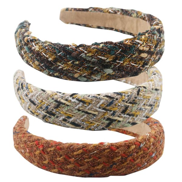 HUANMAYE 6PCS Headband for Women Boho Hair Scarf Sponge Hairbands Fabric Elastic Hair Bands No Slip Wide Headbands Accessories for Adult Women (Chunky)
