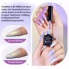SUPWEE Pearl Gel Nail Polish - 12 Colors Shimmer Mermaid Nail Gel Polish White Pink Blue Iridescent Nail Polish Gel Soak Off UV Gel for Nail Art Polish DIY at Home