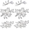 6 Pieces Diamond Bridal Hair Clip Rhinestone Pearl Wedding Hair Clip Leaf Wedding Hairpin Bride Crystal Hair Clips Barrette Wedding Bridal Hair Clips Hair Accessories for Bridal(Fresh Style)