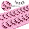 outopen 10 Pairs Cluster Lashes Natural Look Manga Lash Clusters C Curl Wispy Individual Eyelashes Cat Eye Lashes DIY Eyelash Extensions(B01-TM25)