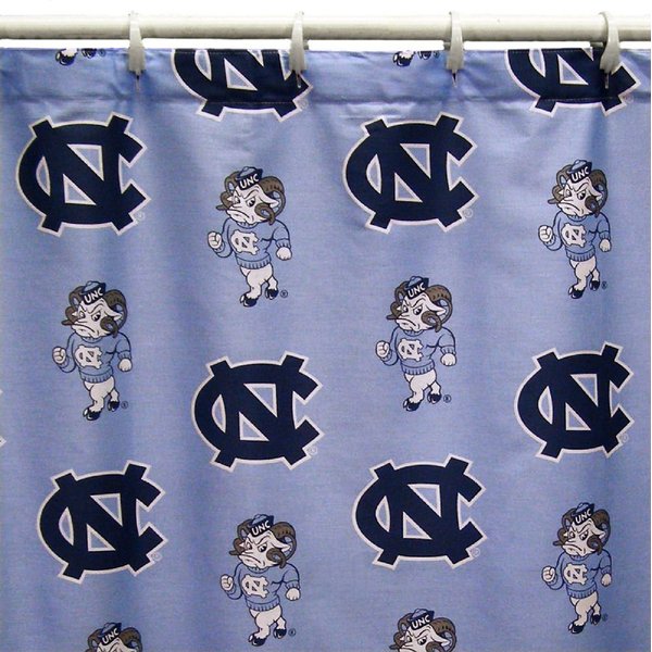 College Covers Everything Comfy North Carolina Tar Heels Bright and Colorful Shower Curtain Cover 70" x 72"