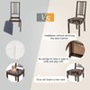 NIBESSER Dining Chair Seat Covers Set of 6,Stretch Soft Removable Washable Chairs Covers for Dining Room, Seat Cushion Slipcovers Protector for Kitchen Armless Chairs (No Rear,Brown)