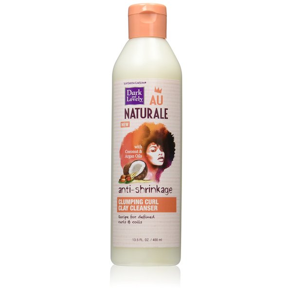 Curly Hair Products by SoftSheen-Carson Dark and Lovely Au Naturale Clumping Curl Clay Cleanser, with Argan Oil and Coconut Oil, for Curls and Coils, Paraben Free, 14.4 oz