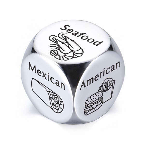 Funny Gifts Exchange Ideas Christmas Food Dice Small Gifts for Women Men, Stocking Stuffers for Adults Men Women, White Elephant Gifts Anniversary for Girlfriend Boyfriend Wife Husband Valentines Day