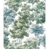 RoomMates RMK11615WP Old World Trees Green and Blue Peel and Stick Wallpaper, Green and Blue